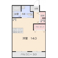 館山市那古の物件詳細｜12月末入居可ホワイトパレス1Rオートロック無料光WiFi付【房総不動産ネットワーク】【間取り図1】