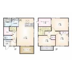 館山市那古の物件詳細｜入居予約受付中　無料光WiFi付エコパレス３ＬＤＫＳの戸建て【房総不動産ネットワーク】【間取り図1】
