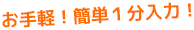 お手軽簡単１分入力