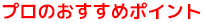 プロのおすすめポイント